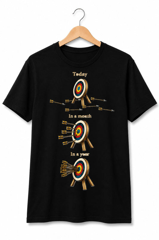TARGET MOTIVATIONAL BLACK CLASSIC FIT PREMIUM 100% COTTON T-SHIRT