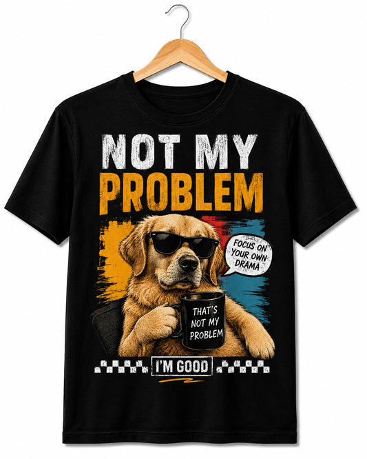 DRAMA LAB QUIRKY BLACK CLASSIC FIT PREMIUM 100% COTTON T-SHIRT