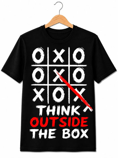 OUT OF THE BOX QUIRKY BLACK CLASSIC FIT PREMIUM 100% COTTON T-SHIRT