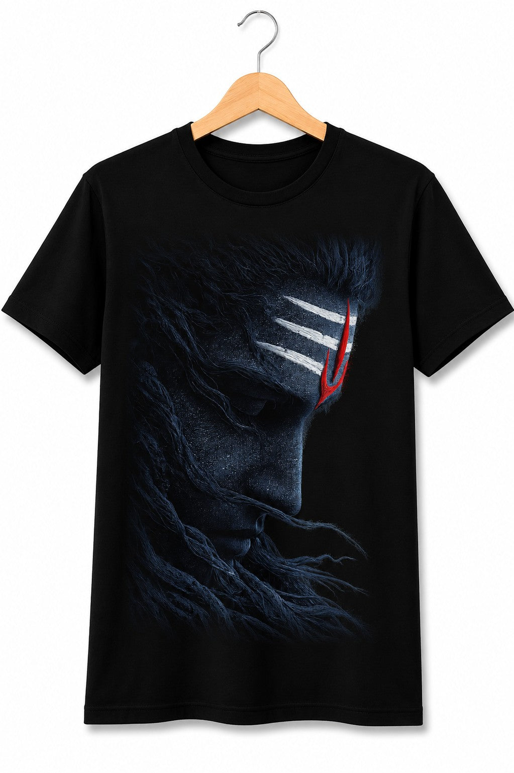 SHIV SPIRITUAL BLACK CLASSIC FIT PREMIUM 100% COTTON T-SHIRT