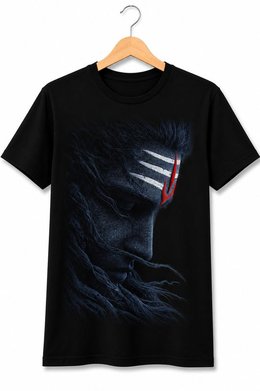 SHIV SPIRITUAL BLACK CLASSIC FIT PREMIUM 100% COTTON T-SHIRT