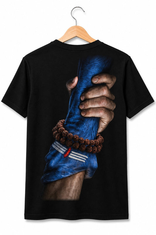 SHIV HAND SPIRITUAL BLACK CLASSIC FIT PREMIUM 100% COTTON T-SHIRT