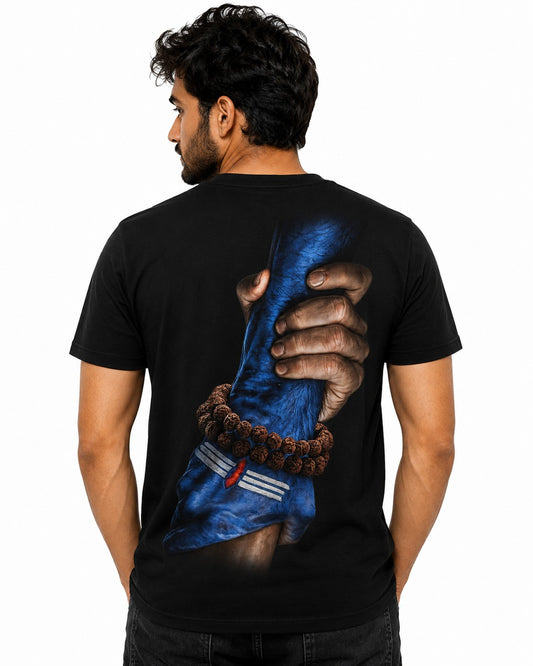 SHIV HAND SPIRITUAL BLACK CLASSIC FIT PREMIUM 100% COTTON T-SHIRT