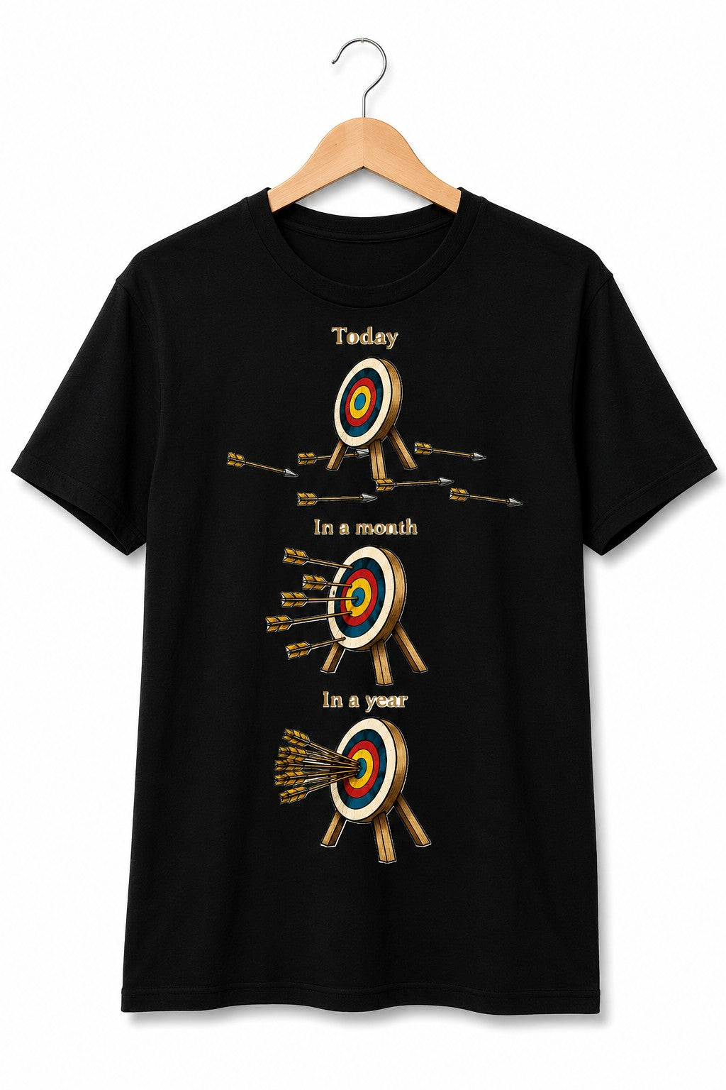 TARGET MOTIVATIONAL BLACK CLASSIC FIT PREMIUM 100% COTTON T-SHIRT
